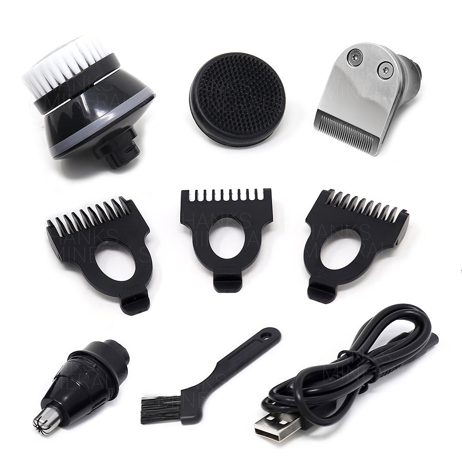 Tri Rotor Razor 5-in-1 Rotary Electric Shaver 4D Rechargeable Bald Head Hair Beard Tri ...