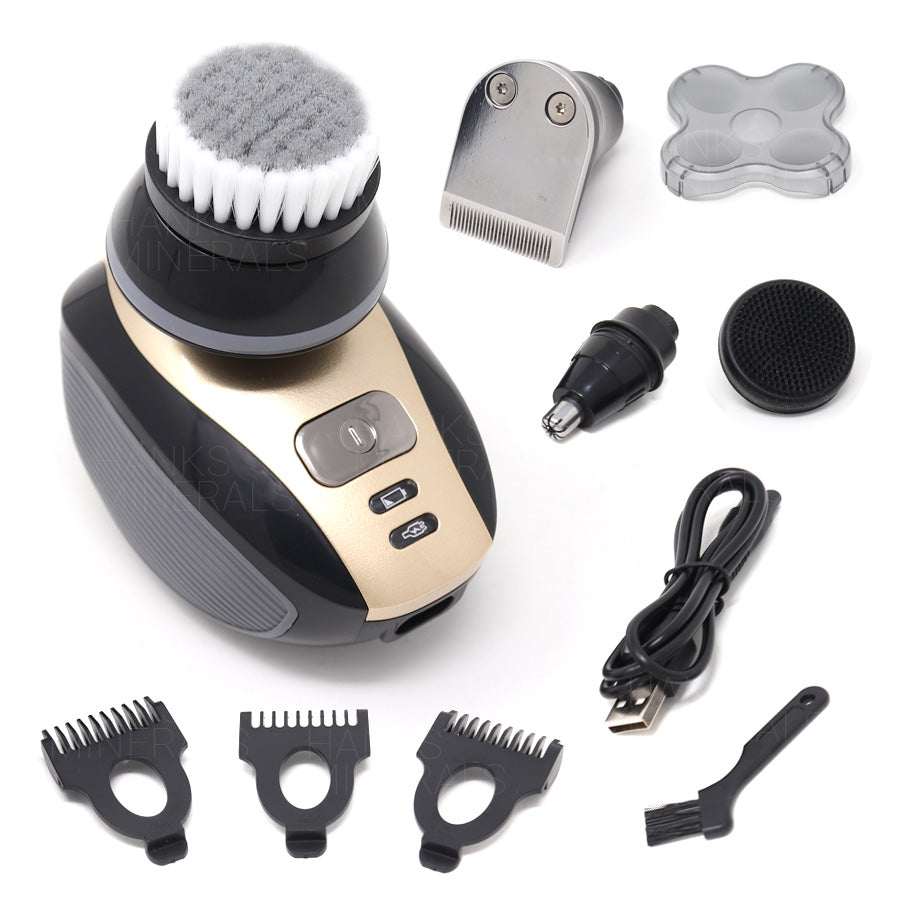 5-in-1 Rotary Electric Shaver 4D Rechargeable Bald Head Hair Beard Trimmer Razor