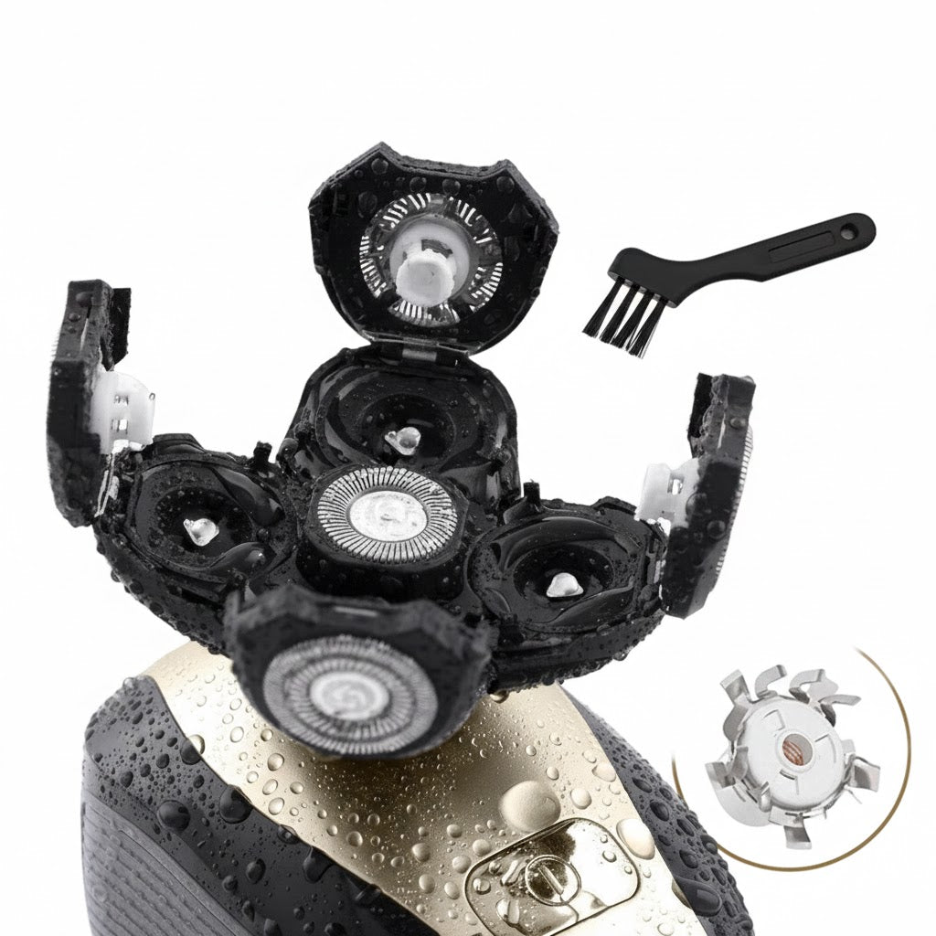 5-in-1 Rotary Electric Shaver 4D Rechargeable Bald Head Hair Beard Trimmer Razor