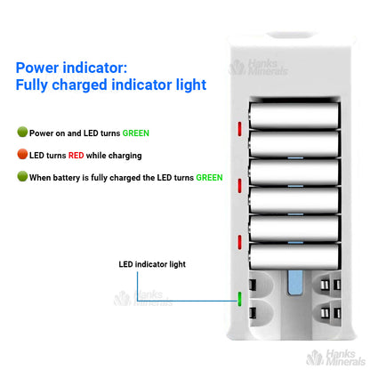 8-Slot Battery Charger Smart For AA / AAA Ni-MH Ni-CD Rechargeable Fast Charge