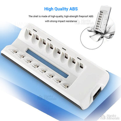 8-Slot Battery Charger Smart For AA / AAA Ni-MH Ni-CD Rechargeable Fast Charge