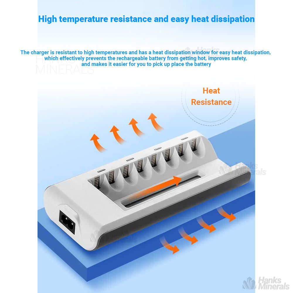 8-Slot Battery Charger Smart For AA / AAA Ni-MH Ni-CD Rechargeable Fast Charge