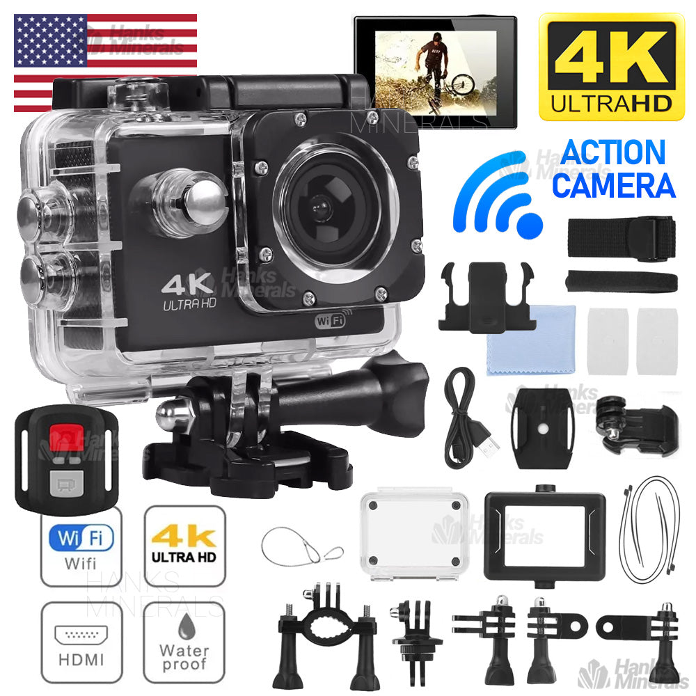4K Action Camera Sport Video Waterproof Wifi 1080P HD Cam 170° With Remote