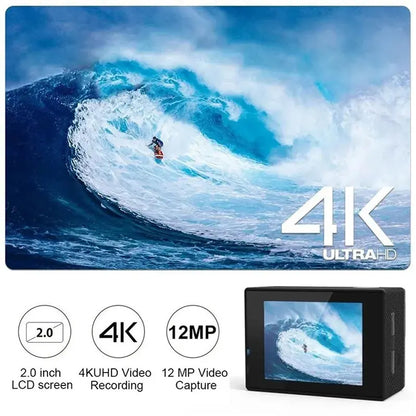 4K Action Camera Sport Video Waterproof Wifi 1080P HD Cam 170° With Remote
