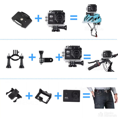 4K Action Camera Sport Video Waterproof Wifi 1080P HD Cam 170° With Remote