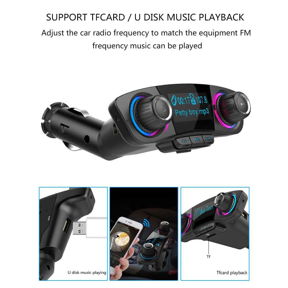 Bluetooth Car FM Transmitter MP3 Player Wireless Radio Adapter Kit USB Charger