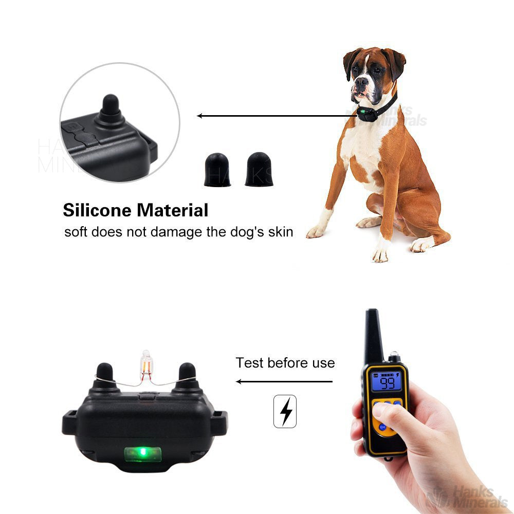 Dog Training Collar 3000FT Remote Rechargeable Shock PET Waterproof Trainer