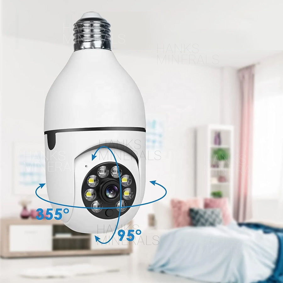 360° 1080P IP E27 Light Bulb Camera Wi-Fi Wireless Smart Home Security IR Night