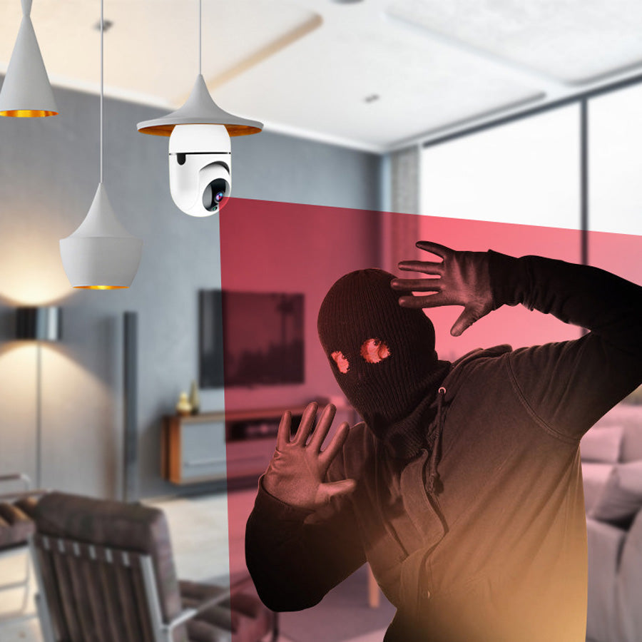 360° 1080P IP E27 Light Bulb Camera Wi-Fi Wireless Smart Home Security IR Night