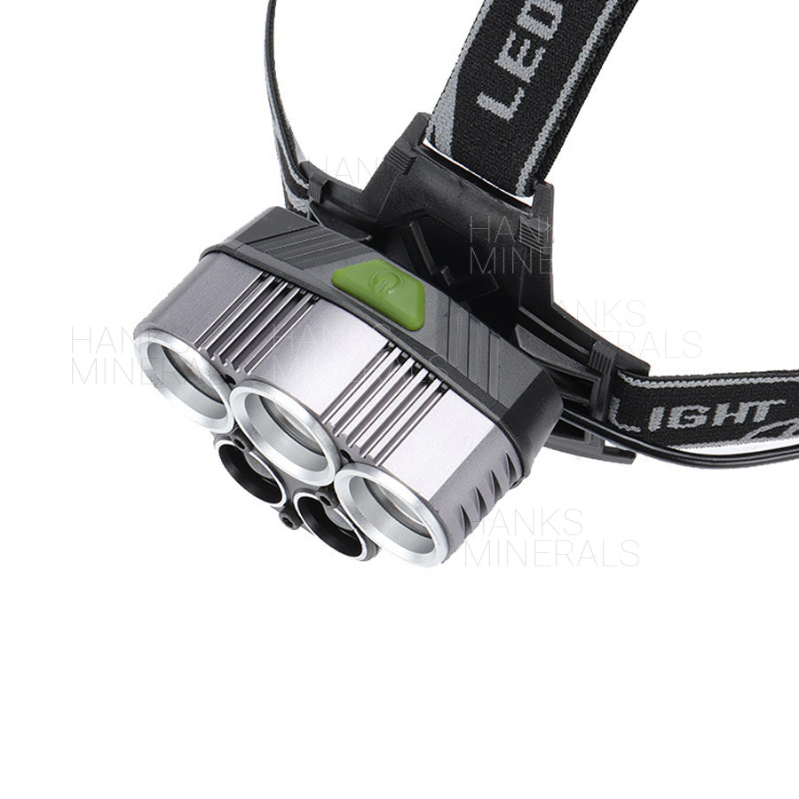 Headlamp 5x LED Super Bright Lumen Rechargeable Head Light Flashlight Torch Lamp