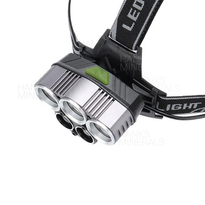 Headlamp 5x LED Super Bright Lumen Rechargeable Head Light Flashlight Torch Lamp
