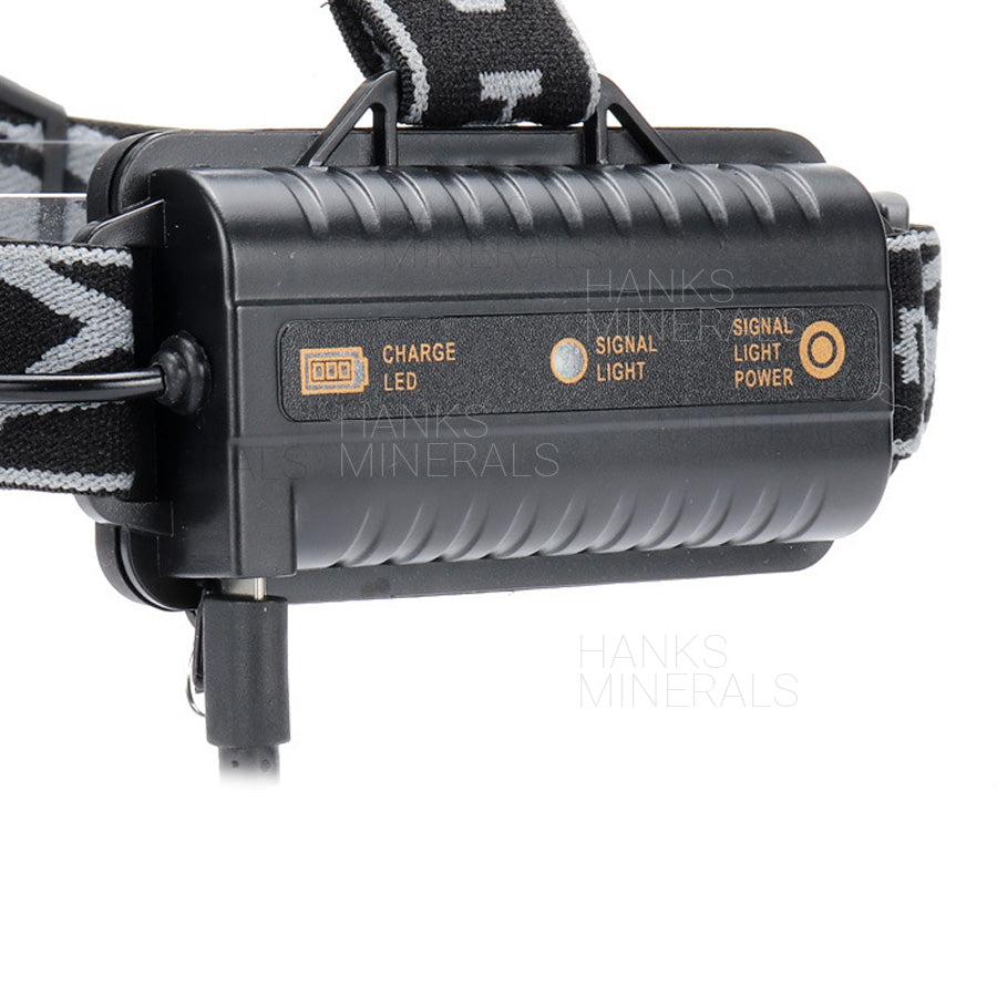 Headlamp 5x LED Super Bright Lumen Rechargeable Head Light Flashlight Torch Lamp