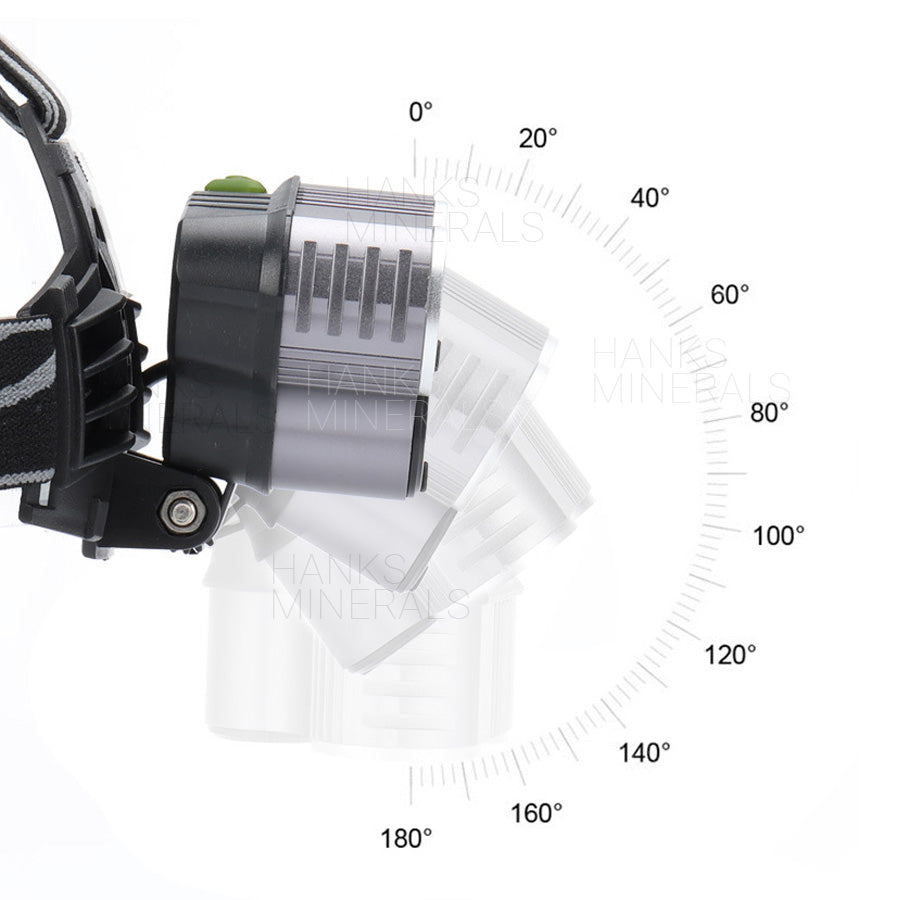 Headlamp 5x LED Super Bright Lumen Rechargeable Head Light Flashlight Torch Lamp