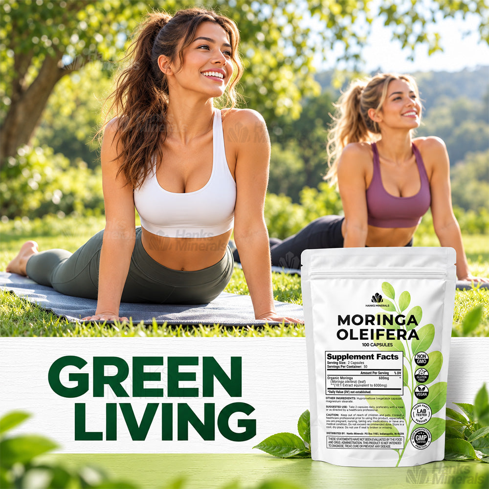 Hanks Minerals Moringa Oleifera Extract 6000mg - 100 Capsules
