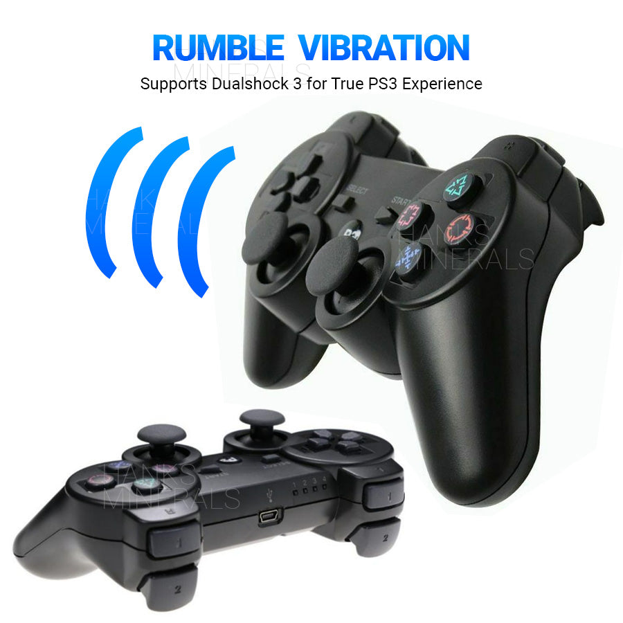 2-Pack Wireless Bluetooth Video Game Controller Pad For Sony PS3 Playstation 3