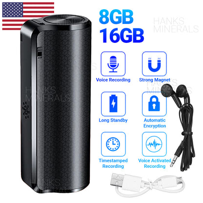 Magnetic Spy Recorder MP3 Voice Activated Mini Audio Hidden Recording Device