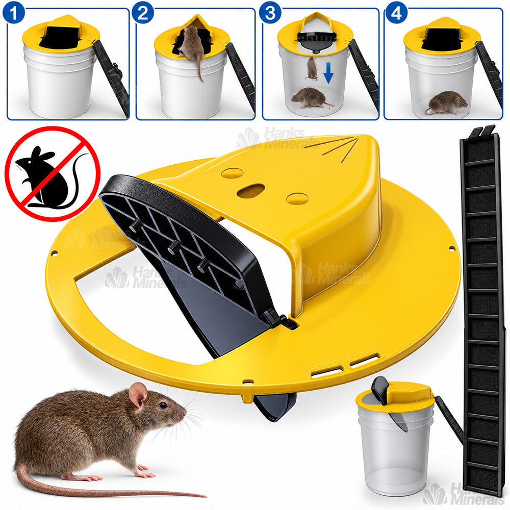 4-Pack Mouse Rat Trap Bucket Lid Flip Slide Mouse Trap Humane Catcher Mousetrap