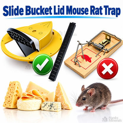 4-Pack Mouse Rat Trap Bucket Lid Flip Slide Mouse Trap Humane Catcher Mousetrap