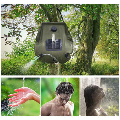 Shower Bag 20L Portable Water Bag Outdoor Camping Solar Heated 5 Gallon