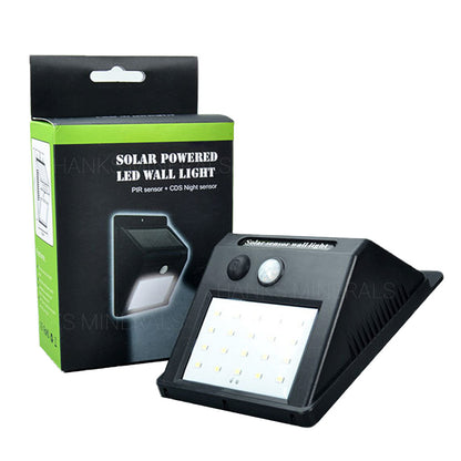 4x 20 LED Solar Power Wall Light Waterproof Outdoor PIR Motion Sensor Path Lamp