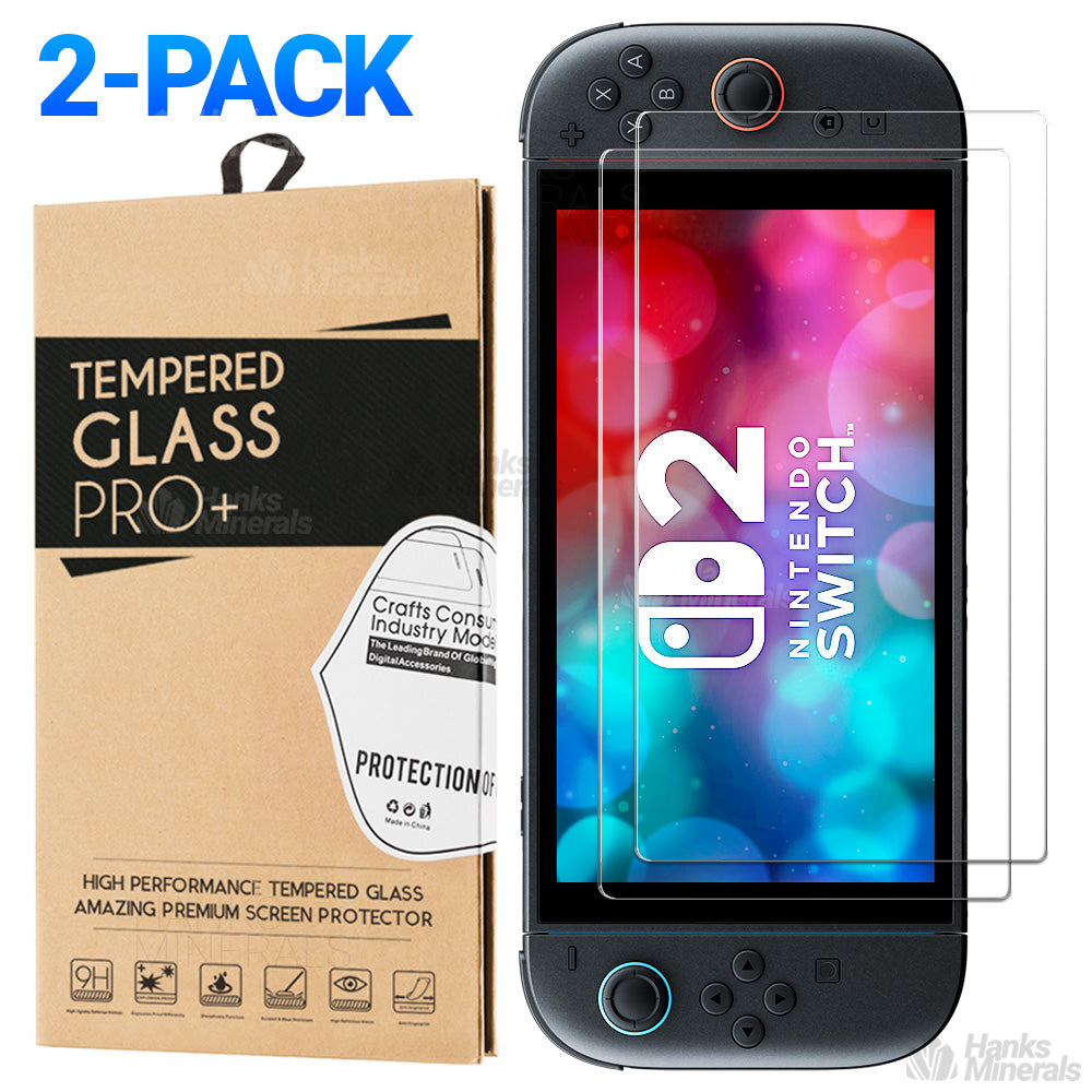 2-Pack For Nintendo Switch 2 (2025) Tempered Glass Screen Protector