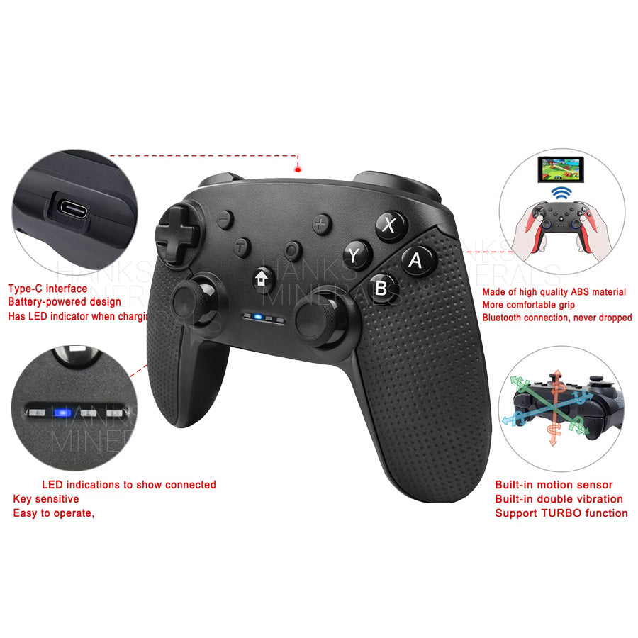 Pro Wireless Controller Gamepad Compatible With Nintendo Switch / Android / PC