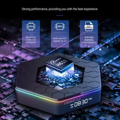 T95Z Plus Smart Android 12 TV Box Quad Core 6K 4K HD Stream Player