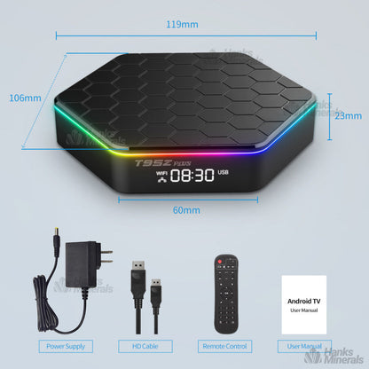 T95Z Plus Smart Android 12 TV Box Quad Core 6K 4K HD Stream Player