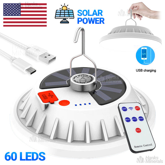 Solar Hanging Light Camping Outdoor Light Lamp Lantern Rechargeable With Remote