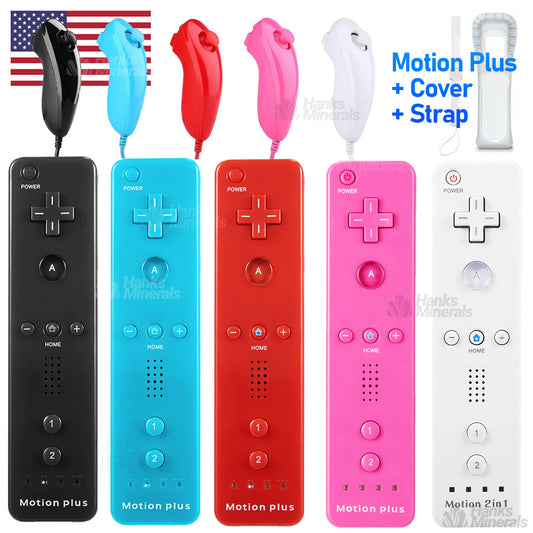 Built-in Motion Plus Wii Remote & Nunchuck Controller For Nintendo Wii / Wii U