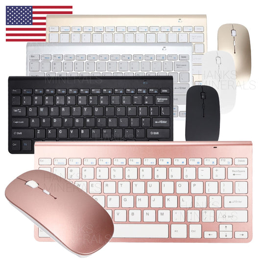 Wireless Keyboard And Mouse Set Mini 2.4G Waterproof For Mac Apple PC Computer
