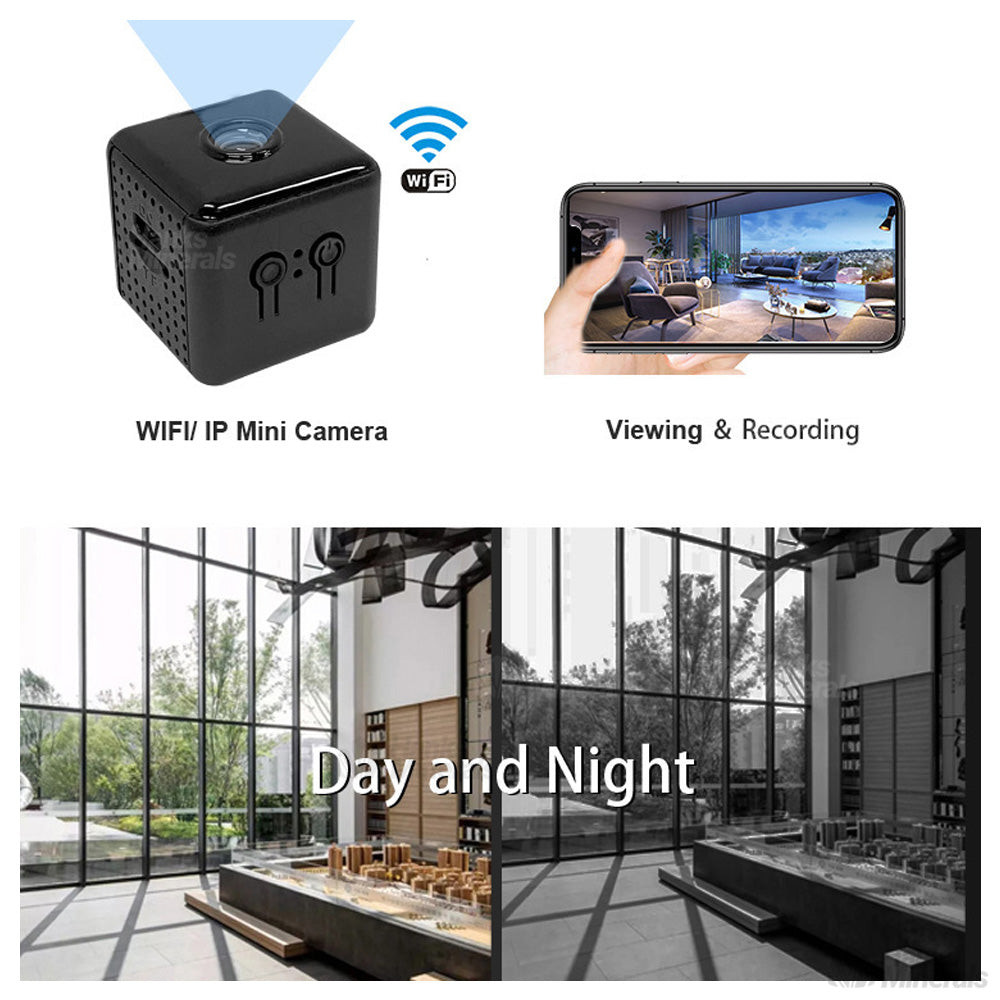 Cube Mini Wifi Camera Home Security 1080P HD Night Vision Motion Detection
